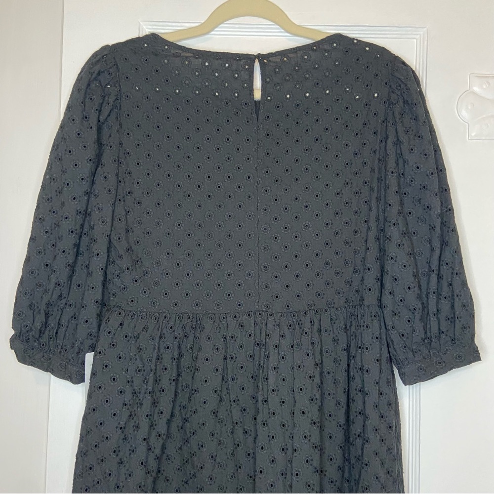 Wayf x BFF Boho Lauren Babydoll Eyelet Puff Sleeve Dress Size XS NEW - Picture 8 of 14